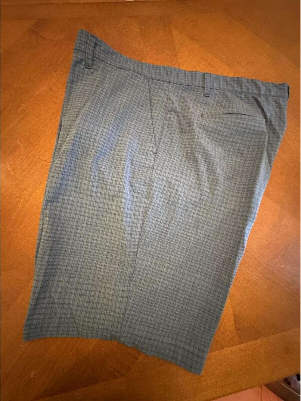 Adidas Men's Gray Checkered Dress Shorts W42 D204